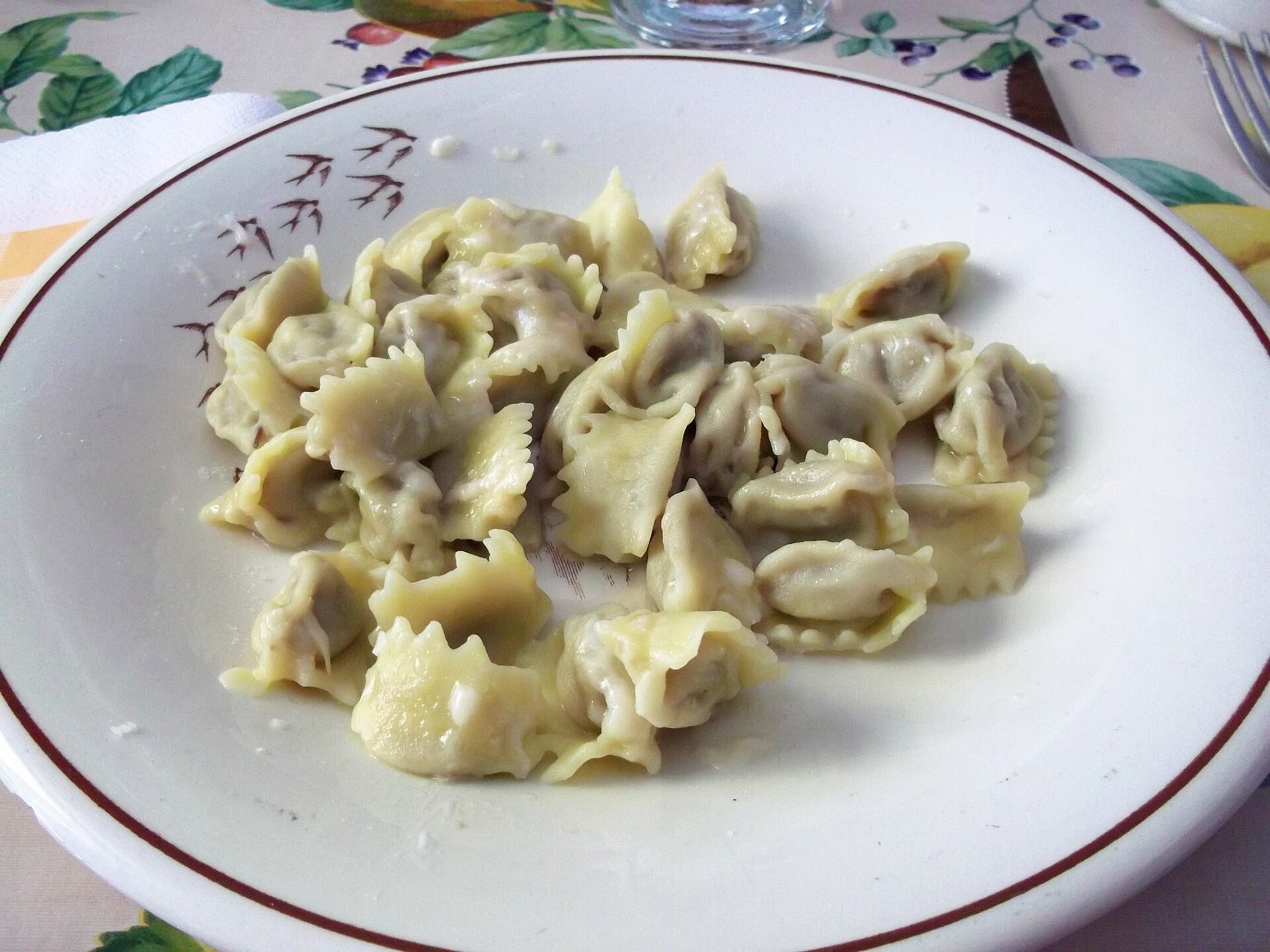 A plate of agnolotti del plin