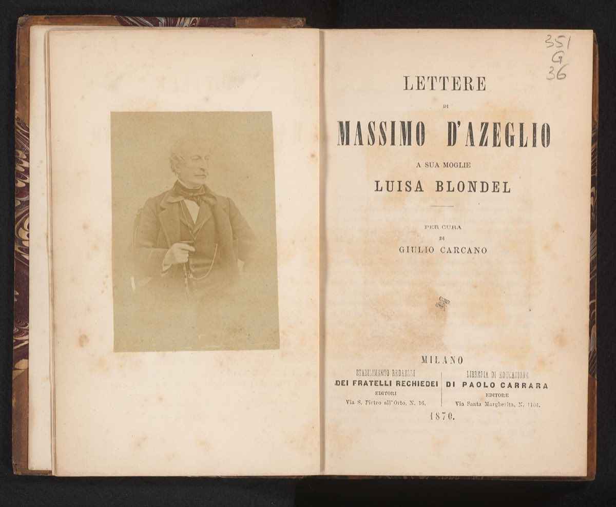 Photographic portrait of Massimo d'Azeglio